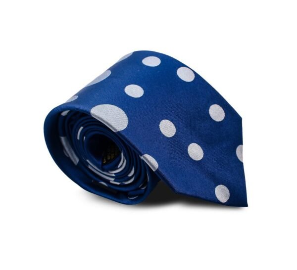 N&G Executive Polka Necktie - Navy Blue and Grey N&G ESSENTIALS BOX - SET 34
