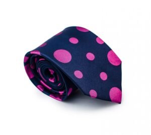 N&G Executive Polka Necktie - Navy Blue and Purple N&G Executive Polka Necktie - Navy Blue and Purple
