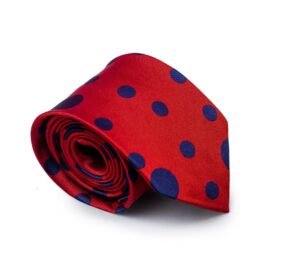 N&G Executive Polka Necktie - Red and Navy Blue N&G Executive Polka Necktie - Red and Navy Blue