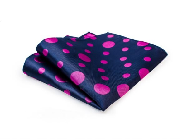 N&G Reversible Executive Polka Pocket Square - Navy Blue and Purple