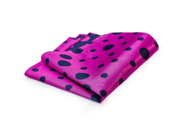 N&G Reversible Executive Polka Pocket Square - Purple and Navy Blue