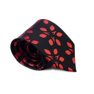 N&G Platinum Necktie - Red and Black