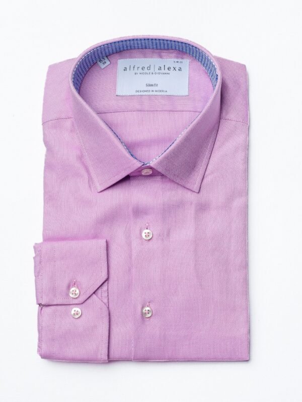 Pink Oxford Button Cuff Shirt