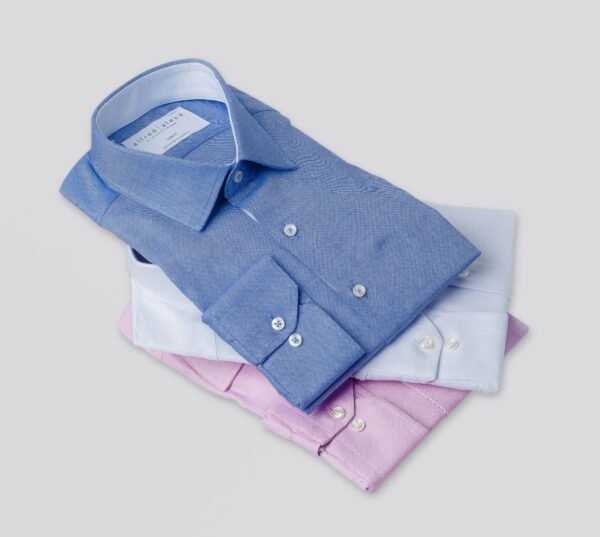 Blue Oxford Button Cuff Shirt