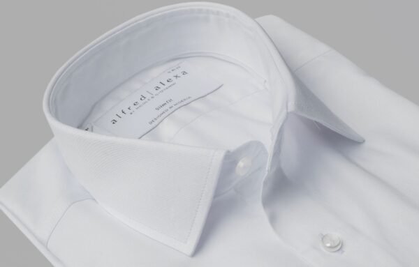 White Nano Shirt - Button Cuff 4 - Alfred and Alexa White Nano Button Cuff Shirt