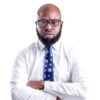 N&G Executive Polka Necktie - Navy Blue and Grey