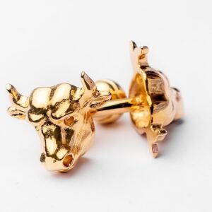 N&G BULL HEAD Cufflinks 1- NicoleandGiovanni (2) N&G Bull Head Cufflinks