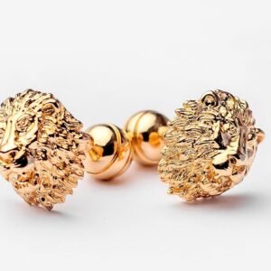 N&G LION HEAD 1 Cufflinks - NicoleandGiovanni (1) N&G Lion Head Cufflinks