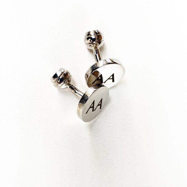 N&G PREMIUM CUFFLINKS - SILVER CIRCLE