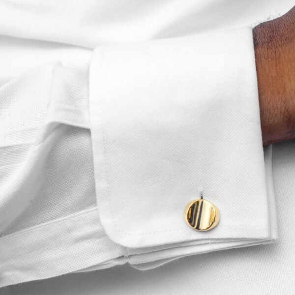 N&G PREMIUM CUFFLINKS - GOLD CURVE