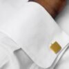 N&G PREMIUM CUFFLINKS - SILVER SQUARE