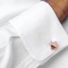 N&G PREMIUM CUFFLINKS - ROSE GOLD OCTAHEDRON