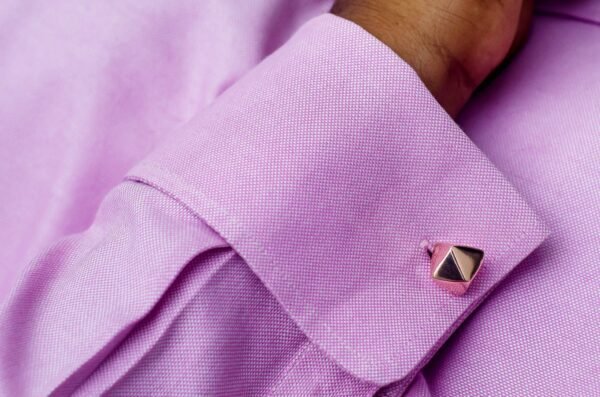 N&G PREMIUM CUFFLINKS - ROSE GOLD OCTAHEDRON