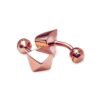 N&G PREMIUM CUFFLINKS - ROSE GOLD OCTAHEDRON