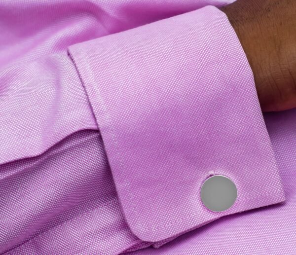 N&G PREMIUM CUFFLINKS - SILVER CIRCLE