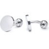 N&G PREMIUM CUFFLINKS - SILVER CIRCLE