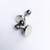 N&G PREMIUM CUFFLINKS - SILVER CIRCLE
