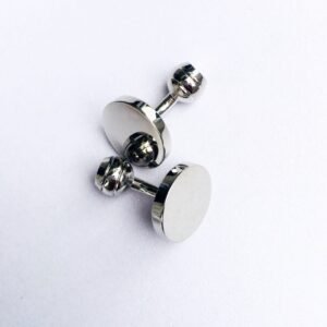N&G PREMIUM CUFFLINKS - SILVER CIRCLE